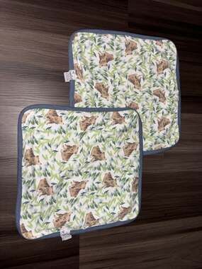 woodland copper pearl burp rags